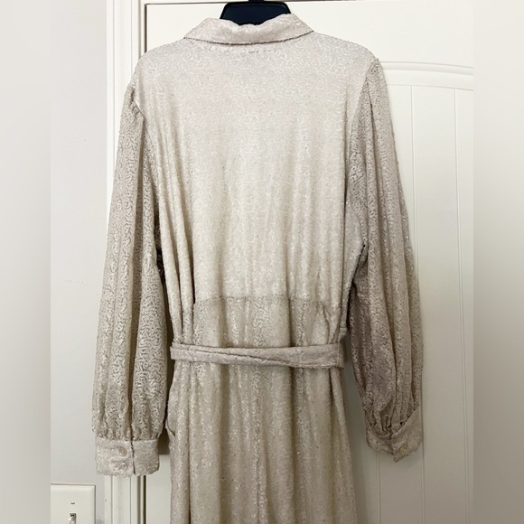 Eloquii Sequin Button Front Belted Jumpsuit - Picture 9 of 13